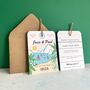 Ibiza Illustration Save The Date Luggage Tag, thumbnail 7 of 8