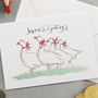 'Season's Greetings' White Geese Christmas Card, thumbnail 3 of 3