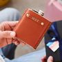 Personalised Full Grain Leather Sleeve With 6oz Hip Flask, thumbnail 1 of 4