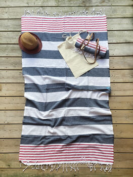 Personalised Beach Towel And Leather Strap, 10 of 12