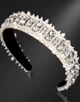 Dianna Rhinestone Headband With A Pink Satin Drawstring Bag //Ages Six Adult, 3 of 5