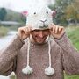 Sheep Hand Knitted Woollen Animal Hat, thumbnail 6 of 7