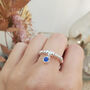 Sterling Silver 925 Any Birthstone Stacking Stretch Bead Ring, thumbnail 3 of 8
