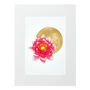 Water Lily Gold Leaf Limited Edition Print Unframed, thumbnail 1 of 5