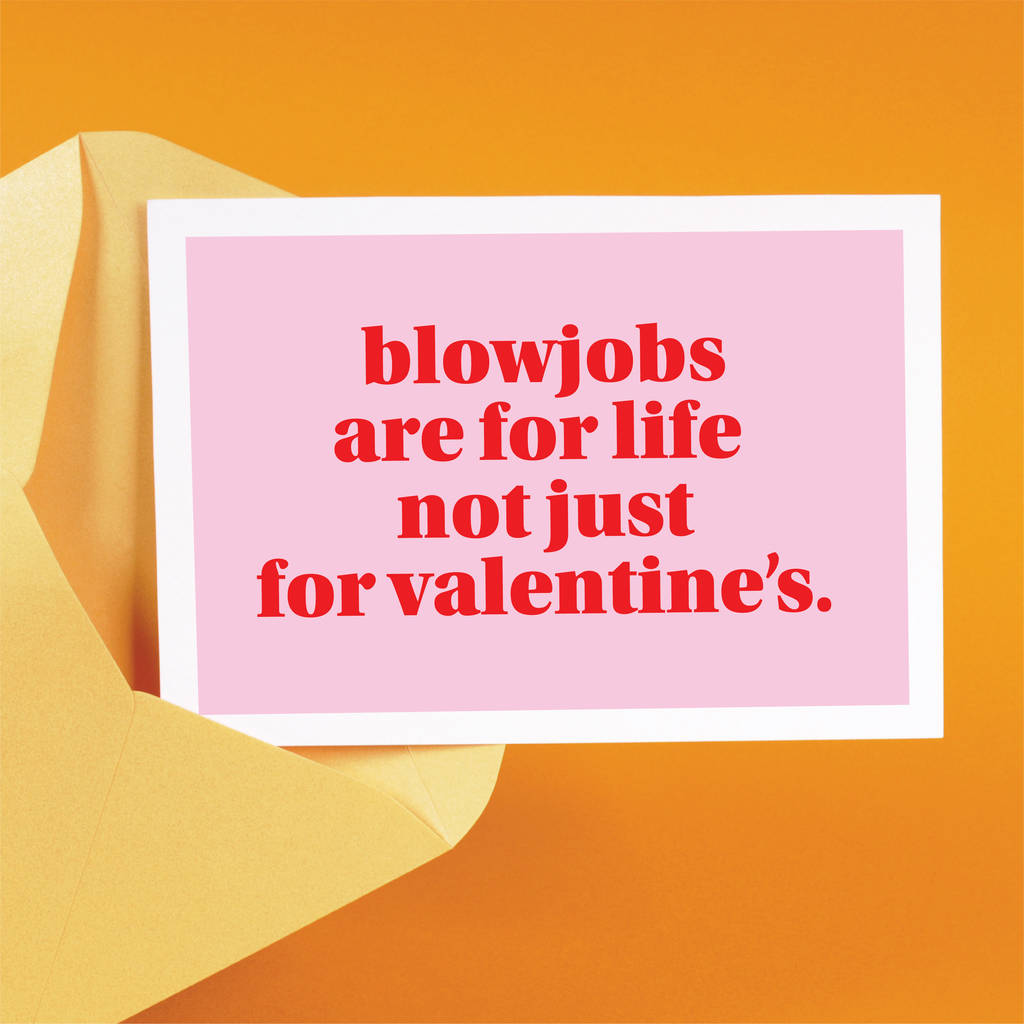 Blowjob Naughty Funny Valentine's Card