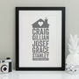 Personalised Home Family Print, thumbnail 1 of 9