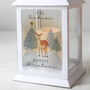 Personalised Christmas Deer White LED Lantern – Christmas Ornament, thumbnail 3 of 5