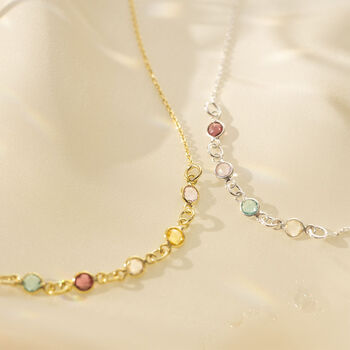 Family Mini Birthstone Necklace, 4 of 12