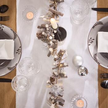 Marseille White French Knot Table Runner, 2 of 5