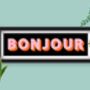 Framed Bonjour Typography Print, thumbnail 4 of 8