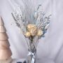 Blue And Silver Dried Flowers With Vase Gift, thumbnail 3 of 4