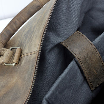 Classic Leather Duffle Bag, 6 of 12