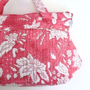 Wash Bag With Handles Flamenco Botanic Print, 2 of 3