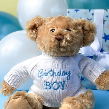 Keeleco Recycled Dougie Gift Bear 'Birthday Boy', 2 of 4