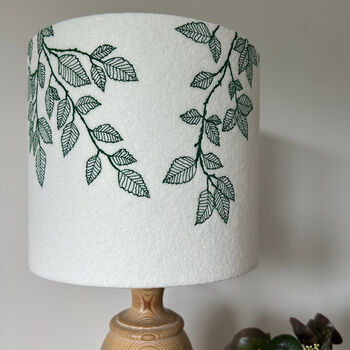 Beech Leaves Embroidered Lampshade, 5 of 6