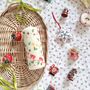 Hand Painted Christmas Ribbon Garland Pillar Candle, thumbnail 3 of 3