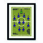Framed 'Favourite Football Team' Print: Diagonal Kit, thumbnail 1 of 6