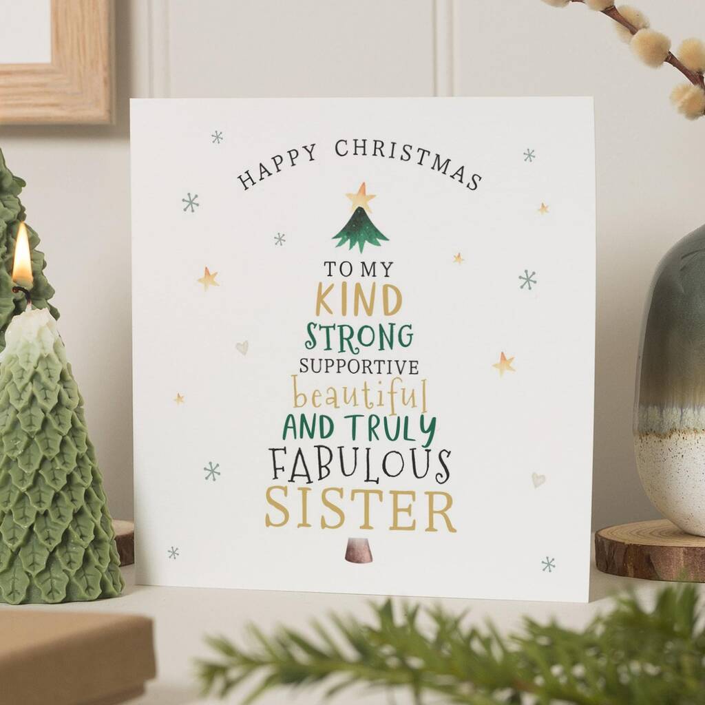 Personalised Sister Christmas Card, 1 of 7