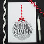 Personalised Auntie Christmas Bauble Card, thumbnail 4 of 4
