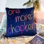 One More Chapter Velvet Cushion, thumbnail 2 of 4