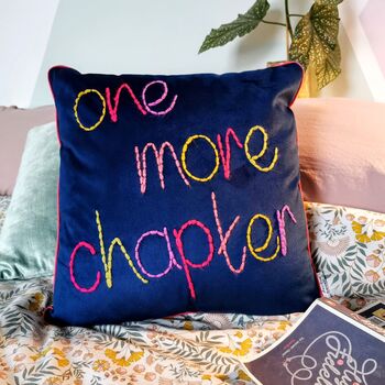 One More Chapter Velvet Cushion, 2 of 4