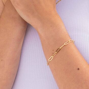 Alice Gold Paperclip Chain Bracelet, 2 of 5