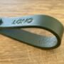 Personalised Racing Green Embossed Leather Keyring, thumbnail 4 of 12