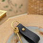 Personalised Looped Vegetable Tanned Leather Key Ring, thumbnail 4 of 5