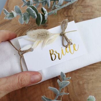 Personalised Metallic Bunny Tail Place Settings, 4 of 9