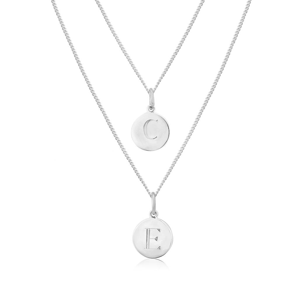 Silver Disc With Initial By Argent of London | notonthehighstreet.com