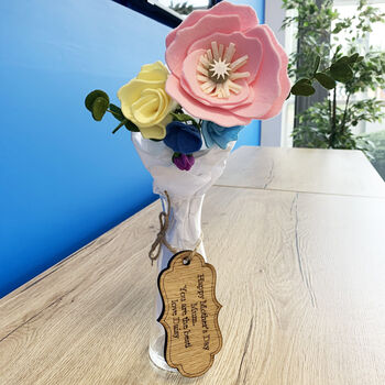 Personalised Handmade Mother's Day Felt Flower Bouquet, 3 of 10