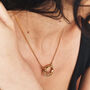 Personalised Glistering Eclipse Pendant In Gold, thumbnail 5 of 8