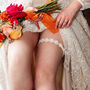 Daisy Lace Tie Side Bridal Garter Gift, thumbnail 5 of 10