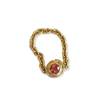 18k Gold Chain Of Love Sapphire Ring, 2 of 5