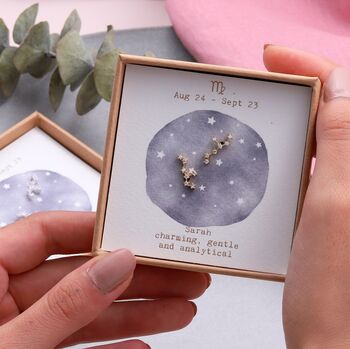 Star Sign Constellation Earrings Studs, 5 of 12