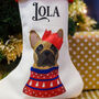 Personalised Party Dog Christmas Present Stocking, thumbnail 11 of 12