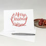 Personalised Christmas Papercut Wreath Card, thumbnail 1 of 10