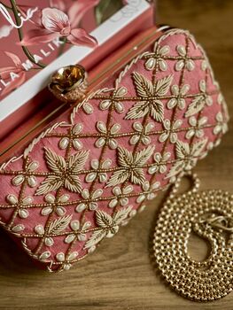 Jordan Pink Embroidered Purse In A Gift Box, 4 of 5