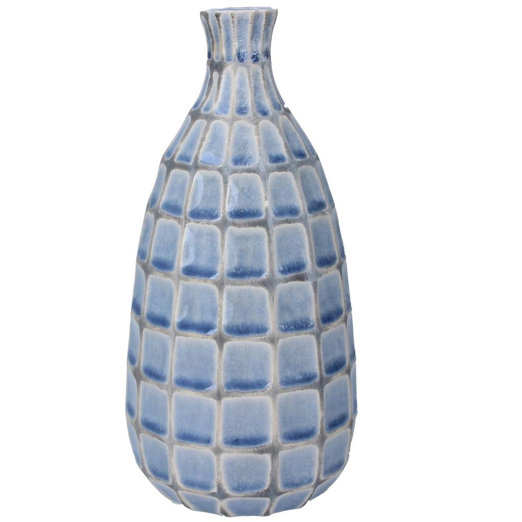Blue Mosaic Vase By The Nautical Home
