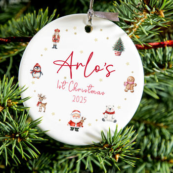 1st Christmas Personalised Tree Bauble Keepsake, 4 of 5