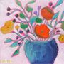 Neon Bright Abstract Floral Painting, thumbnail 5 of 10