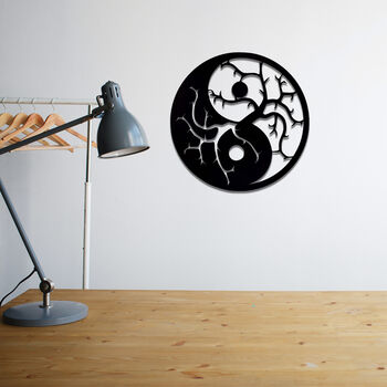 Yin Yang Tree Of Life Wooden Wall Art Circular Harmony, 4 of 9