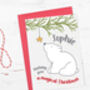 Polar Bear Personalised Magical Christmas Card, thumbnail 1 of 2