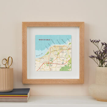 Personalised Whitstable Map Print Wall Art, 5 of 5