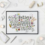 Inspirational Quote Art Print Always Believe, thumbnail 2 of 7