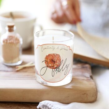 Personalised Birth Flower Scented Soy Candle, 4 of 5