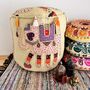 Green Tea Handmade Elephant Pouffe Footstool, thumbnail 4 of 9