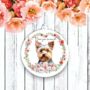Personalised Yorkshire Terrier Floral Keepsake Gift, thumbnail 1 of 2