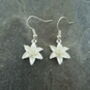 Lily White Flower Drop Earrings, thumbnail 3 of 5