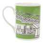 London Millennium Bridge Green Bone China Mug, thumbnail 4 of 4